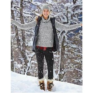 Athleta Traverse City Merino Wool Funnel/Cowl Neck Sweater